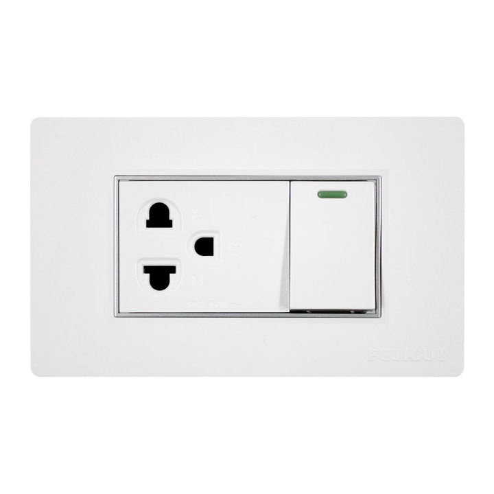 Fujicut%20Light%20Switch%20and%20Electrical%20Socket,%20Complete%20Set,%20Switch%20Size:%201%20Piece,%20and%20Single%203-Pin%20Ground%20Socket,%201%20Piece.%20-%20Image%203