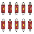 10X LED Festoon 31mm 36mm 39mm 41mm C5W C10W 1860 CSP Bulbs Canbus License Plate Lights Interior Reading Dome Lamps White 12V. 