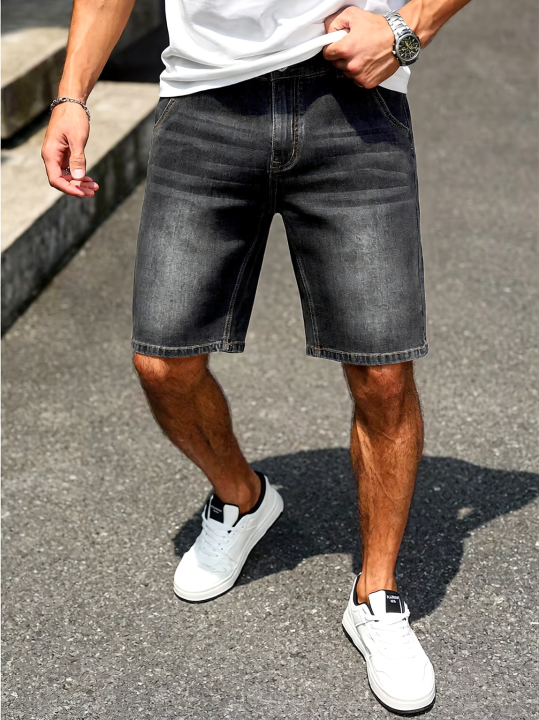 Men's%20Elastic%20Mid-Rise%20Five%20Quarter%20Jeans%20Loose%20Fit%20Casual%20Shorts%20for%20Daily%20Commute%20Comfortable%20Loose%20Leggings%20-%20Image%205