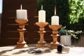 Wooden candel holder set of 3,Pillar candle stand made with real wood,Beat quality with low price. 