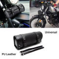 Motorcycle Saddlebags PU Leather Front Fork Tail Tool Bag Luggage For Harley Chopper Bobber Cruiser Sportster XL 883 1200 Bag.