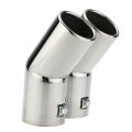 Dual Pipes Stainless Steel Exhaust Tail Pipes Muffler Tips for VW Golf 4 Bora Jetta Double Barrel Exhaust Tailpipe. 