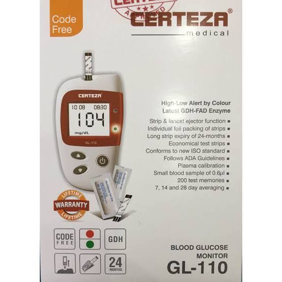 GL-110- Blood Glucose Monitor with 10 strips