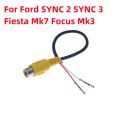Reverse Camera Input For Ford SYNC 2 SYNC 3 Fiesta Mk7 Focus Mk3 Rear RCA Cable 2-Pin Video Cable Auto Wire Replacement Parts.