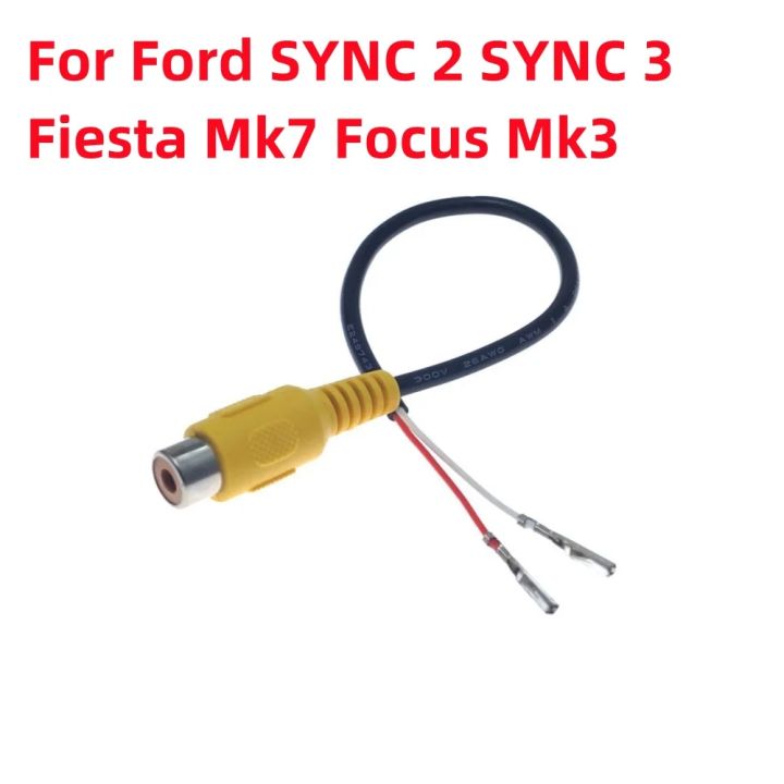 Reverse Camera Input For Ford SYNC 2 SYNC 3 Fiesta Mk7 Focus Mk3 Rear RCA Cable 2-Pin Video Cable Auto Wire Replacement Parts