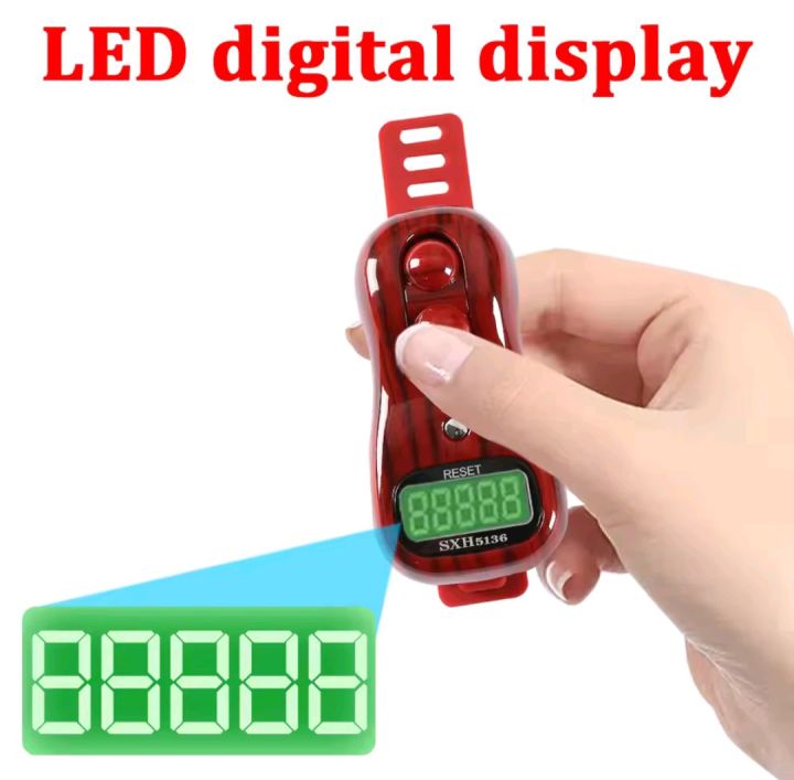 New Hand Counter Portable Digital Beads Counter LED Digital Wood Grain Rosary Counter Tally Toy for Meditation Muslim Prayer best quality