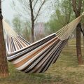New Creative Canvas Single Hammock Outdoor Courtyard Sleeping Hammock Camping Indoor Children's Swing Thick Striped Hammock. 
