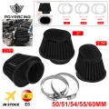 Pod Air Filter Intake Cleaner  50mm 51mm 54mm 55mm 60mm Oval Round Tapered Cone Clamp-On For Car Motorcycle PQY-AIT320/322/324. 