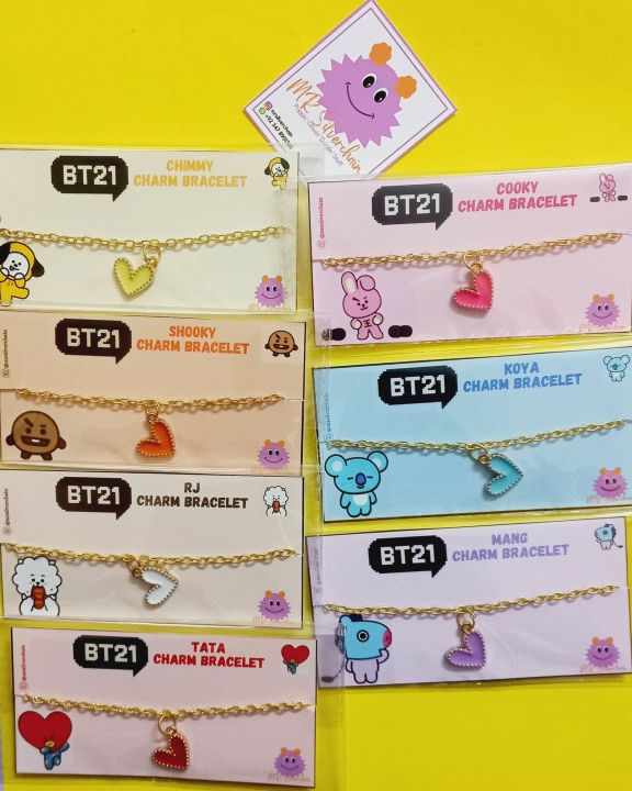 BT21%20Theme%20Heart%20Charm%20Bracelets%20-%20Korea%20BTS%20BT21%20cartoons%20color%20heart%20charm%20bracelet%20-%20Image%202