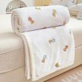 Soft Coral Fleece Air Conditioning Blanket Nap Blanket Office Home Blanket Cushion Towel Multifunctional Blanket Shower Bath.