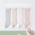 Summer Thin Baby Knee High Socks Anti Mosquito Breathable Mesh Seamless Ruffle Socks for Newborn 0-3Y Girls Boys Non-Slip Stocks. 