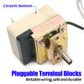 Thermostat 16A 50-300℃/30-110℃ Degrees Celsius Knob Swith  DIY Mini Temperature Controller NO NC for Electric Oven Heaters. 