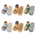 6 Pairs Kids Cotton Socks Cute Cartoon Animal Pattern Comfy Breathable Baby Non-slip Floor Socks. 