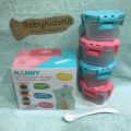 S5-N170 food storage box set 180ml 5oz. 4 leaves + nanny spoon, this box, lid, free of charge.. 