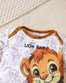 0-18 Month Old Baby Boy Set Cartoon Lion Print Top, Pants, Hat Three Piece Set, Newborn Baby Boy Summer Fashion Set. 