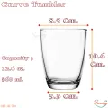 12.6 oz. 360 ml clear glass juice blender, Herbal Coffee, beautiful clear glass. Curve Tumbler. 