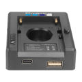 NP-F Battery Charger Battery Adapter Plate with DC12V DC8V USB-A Output Cold Shoe Adapter 1/4 Inch Screw Hole. 