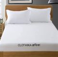 Solid Colour Twill Cotton Bedsheet king size (8feet/7.5feet) with 2 pillows cover for Home decorations.