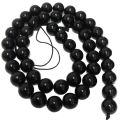 Natural black tourmaline round beads DIY bracelet necklace jewelry accessories. 