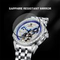 Men's Skeleton Automatic Mechanical Winding Wristwatch Stainless Steel Waterproof Fashion Sapphire Crystal Watch 2024. 