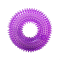 Dog Chew Toy Durable Squeaky Thorn Ring Interactive Sound Training Natural TPR Teeth Cleaning Grinding Non Toxic Puppy.