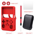 Soft Silicone Rubber Skin Cover for R36S Retro Handheld Game Console, Back Protective Case Scratch-resistant Anti-fall lanyard. 