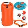 Inflatable Open Swimming Buoy Tow Float Dry Bag Double Air Bag With Waist Belt For Swimming Water Sport Storage Safety Bag.