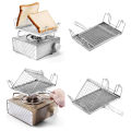 Stainless Steel Foldable Portable Toaster Rack for Camping Hiking and Picnics Versatile Baking Wire Rack Outdoor Use. 
