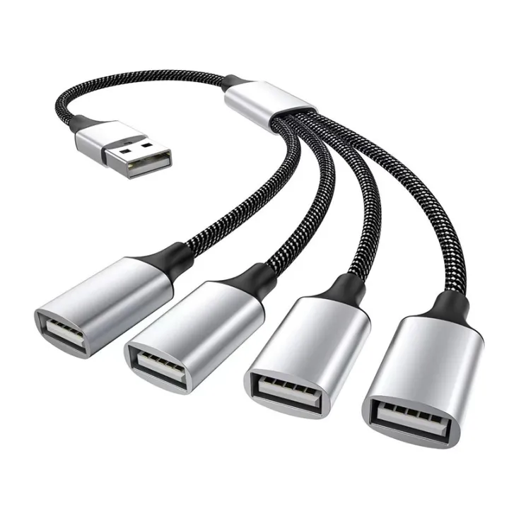 USB Cable Splitter HUB Extentions 2/3/4 Ports Phone Charger Power ...