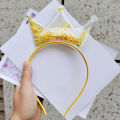 Quicksand Crown Headband Children Transparent PVC Sequin Headband Manufacturers Direct Children's Hair Accessories. 