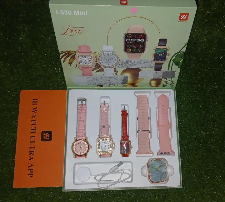 I-530%20Mini%20Series%2010%2045%20mm%20%20Smart%20Watch%20Smartwatch%20I530%20With%202%20Straps%20and%203%20Ladies%20Watches%20-%20Image%208