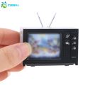 ●1Pcs Mini Retro TV Miniature Ornaments DollHouse Toy Ornaments.