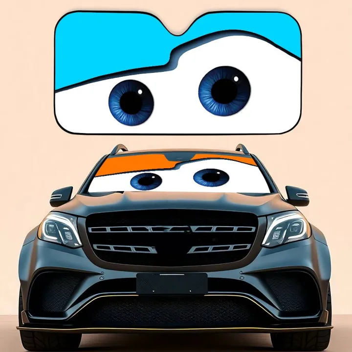 Lightning%20Mcqueen%20Angry%20Eyes%20Car%20SunShade%20Car%20Sunshade%20Covers%20Cover%20Universal%20Windscreen%20Folding%20Visor%20-%20Image%205