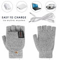 Electric Heated Gloves Hand Warmers Mittens Heater Rechargeable USB Reusable Winter Warm Heating Laptop for Sports Skiing Gloves. 