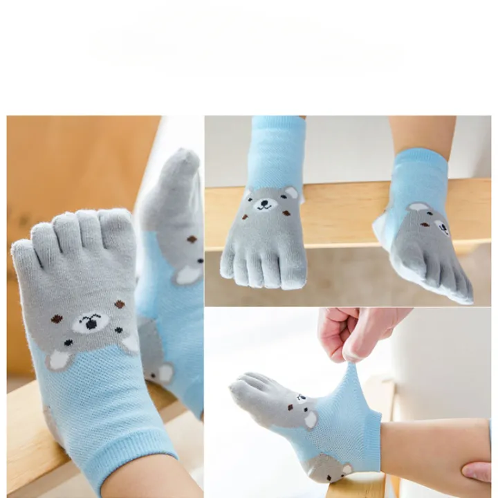 3%20Pairs%20Kids%20Girls%20Boys%20Toe%20Socks%20High%20Quality%20Cotton%20Five%20Finger%20Socks%20Thin%20Mesh%20Cute%20Cartoon%20Crew%20Socks%20with%20Separate%20Fingers%20-%20Image%206
