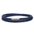 Noter New Arrival Mens Rope Bracelet 4mm Nylon Double Layer Lucky Thread Braclet Nickel Black Detachable Buckle Gift For Him. 