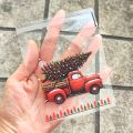50/100pcs Christmas Wrapping Bags with Snowflake, Santa Claus, Reindeer, and Holly Print Self-Adhesive Packaging Bags.