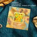 1 Pc Vintage Painting Golden Metal Bookmark Square Wavy Border Shape Thank You Gifts For Writers Teachers Friends Book Lovers. 