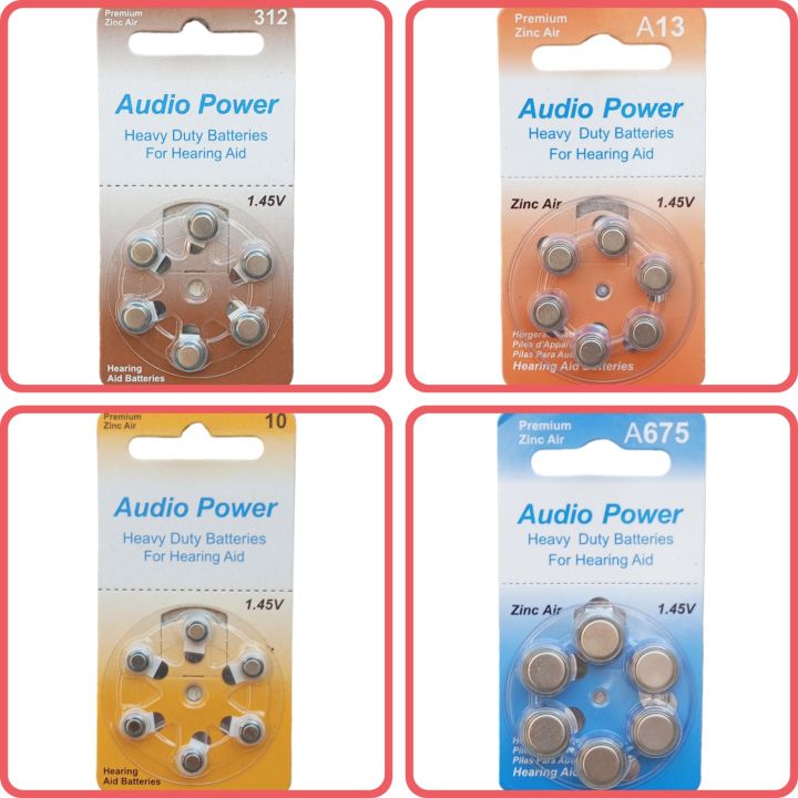 Pack of 6 - Hairing Aid Power Batteries Cells 10 13 675 312 Ex: 04/2026