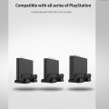 PS4 Stand with Cooling Fan for PS4/PS4 Slim/PS4 Pro, for Playstation 4 Cooling Station with PS4 Controller Charger and 12 Game.