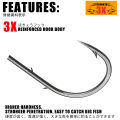 Jig Head Hook 3X Rockfish Ajing Fishing Hooks For Soft Worm Lure Bass Fish Pesca Goods 0.8-7g 5pcs/Bag Pike Trout Accessories.