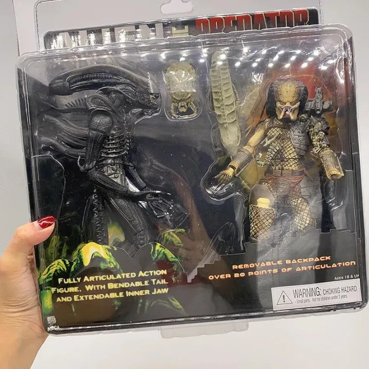 NECA%20Alien%20Vs%20Predator%20Action%20Figure%20Aliens%20vs%20Predator%20Grid%20Alien%20Xenomorph%20Translucent%20Model%20Toys%202pcs%20Desktop%20Collection%20%20-%20Image%204