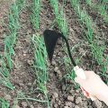 1pc, Wooden Handle Crooked Hoe, Multifunctional Garden Digger, Metal & Wooden Garden Tool, Seedling Hoe for Home Gardening. 