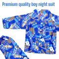 ZERI AND MERI 1 Piece Set Multicolor Cotton Baba & Baby Night Dress for Kids NIGHT SUITE for girls and boys SUMMER AND WINTER. 