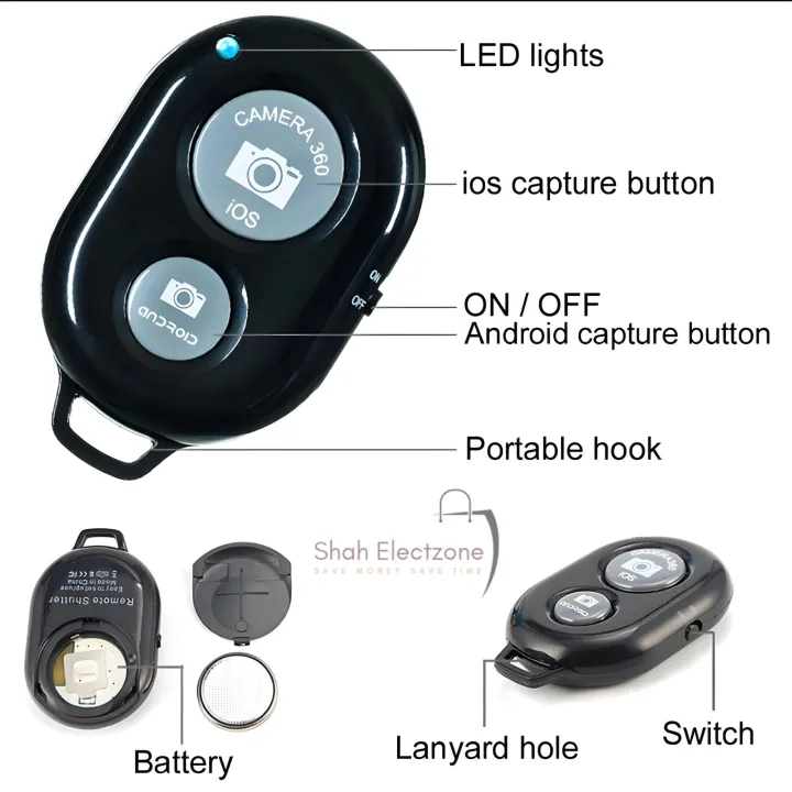 BLUETOOTH%20Wireless%20SHUTTER%20CAMERA%20REMOTE%20CONTROL%20SELFIE%20BUTTON%20SELF-TIMER%20For%20All%20Android%20iOS%20Devices%20-%20Image%202