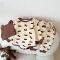 2024 Spring Baby Boys Girls Clothes Cotton Long Sleeved Top + Pant + Hat Three Piece Set Baby 0-2 Years Old Newborn Suit. 