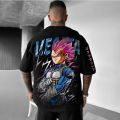 Dragon Ball Vegeta New T-shirt 2025 Summer Male and Female Animation Joint Loose Casual Harajuku Parent-child Short-sleeved Top. 