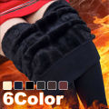 Women Winter Leggings Warm Leggins High Waist Solid Color Women Thickened Leggings Stretchy Black Leggings. 