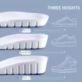 1 Pair New 1.5-3.5cm White Invisible Height Increase Insoles EVA Soft Light Shoes Sole Pad for Men Women Orthopedic Inserts.