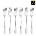 4/6/16/24pcs Silver stainless steel cutlery 1010 round handle knife, fork and spoon cutlery set suitable for family dinner hotel. 